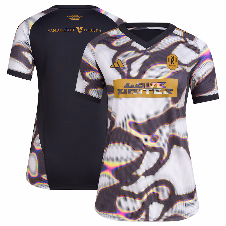 Women's Nashville SC adidas Black 2024 Pride Pre-Match Top - Jersey
