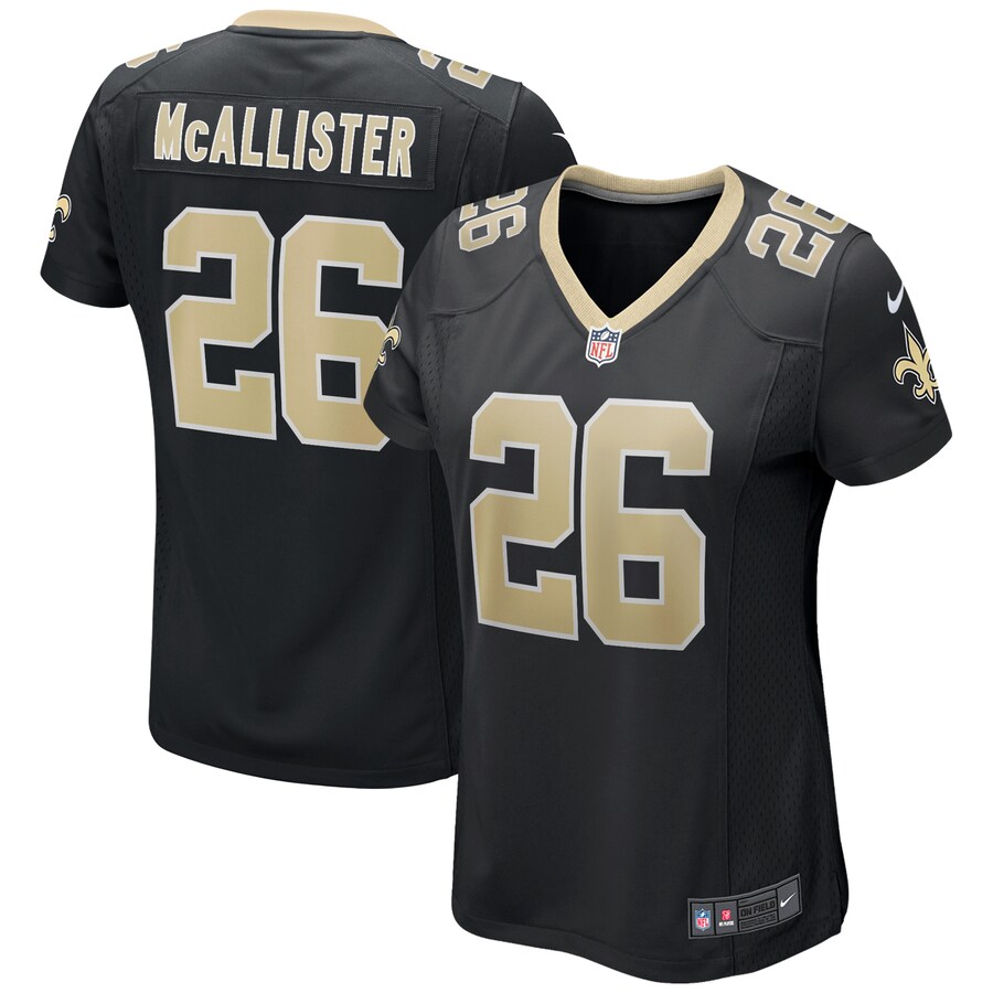 Women's New Orleans Saints Deuce McAllister Nike Black Game Retired Player Jersey - Jersey