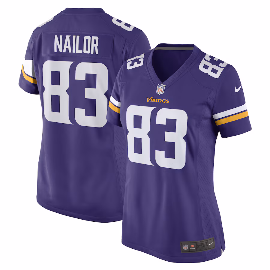 Women's Minnesota Vikings Jalen Nailor Nike Purple Game Player Jersey - Jersey