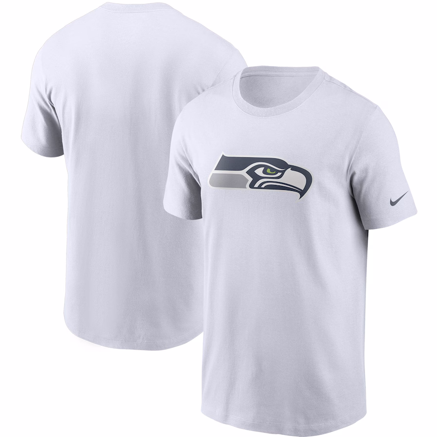 Men's Seattle Seahawks Nike White Primary Logo T-Shirt - Jersey