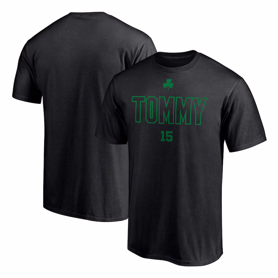 Men's Boston Celtics Tom Heinsohn Black T-Shirt - Jersey