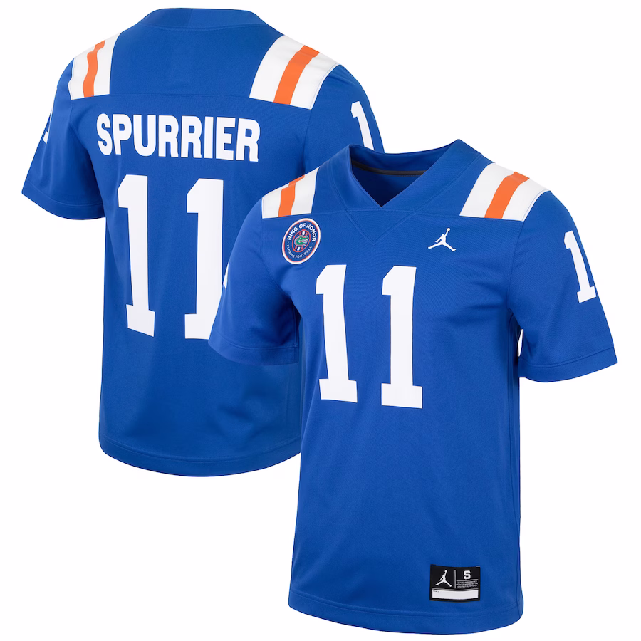 Steve Spurrier Florida Gators Jordan Brand Alternate Ring of Honor Replica Jersey - Royal - Jersey