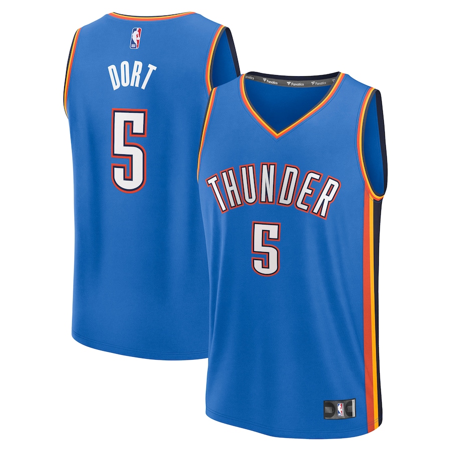 Men's Oklahoma City Thunder Luguentz Dort Fanatics Blue Fast Break Replica Player Jersey - Icon Edition - Jersey
