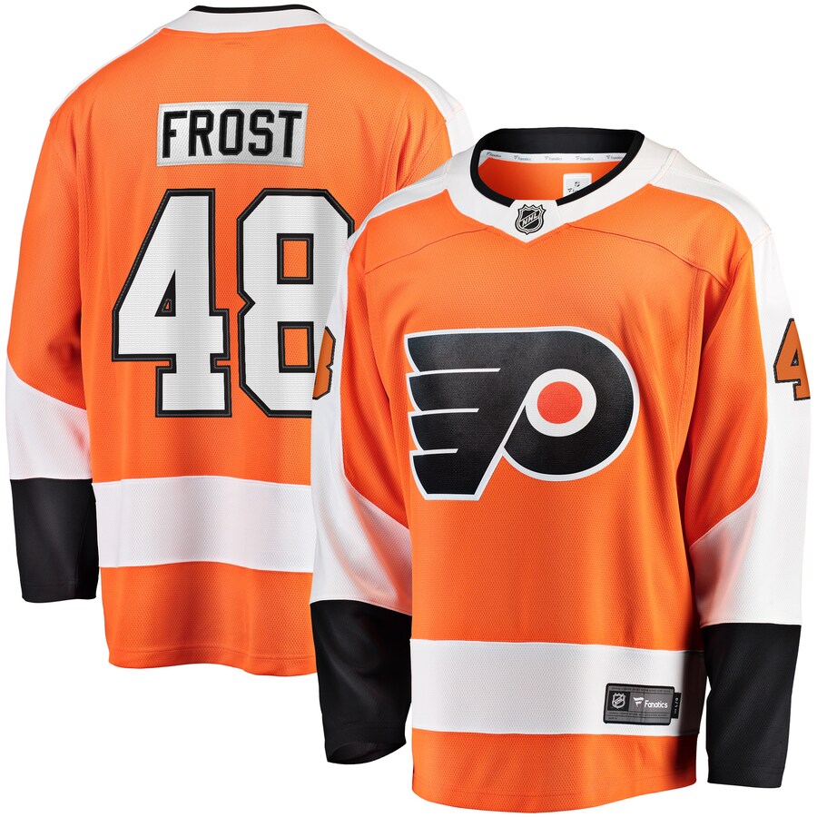 Men's Philadelphia Flyers Morgan Frost Fanatics Branded Orange Breakaway Player Jersey - Jersey