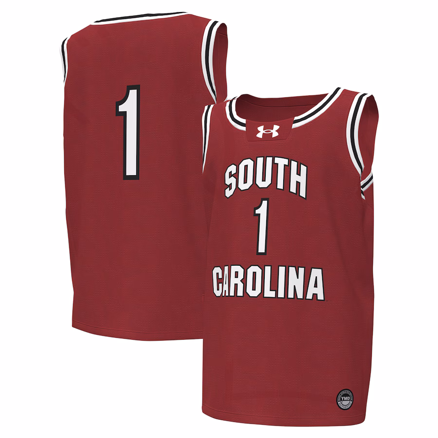 #1South Carolina Gamecocks Under Armour Youth Replica Basketball Jersey - Garnet - Jersey
