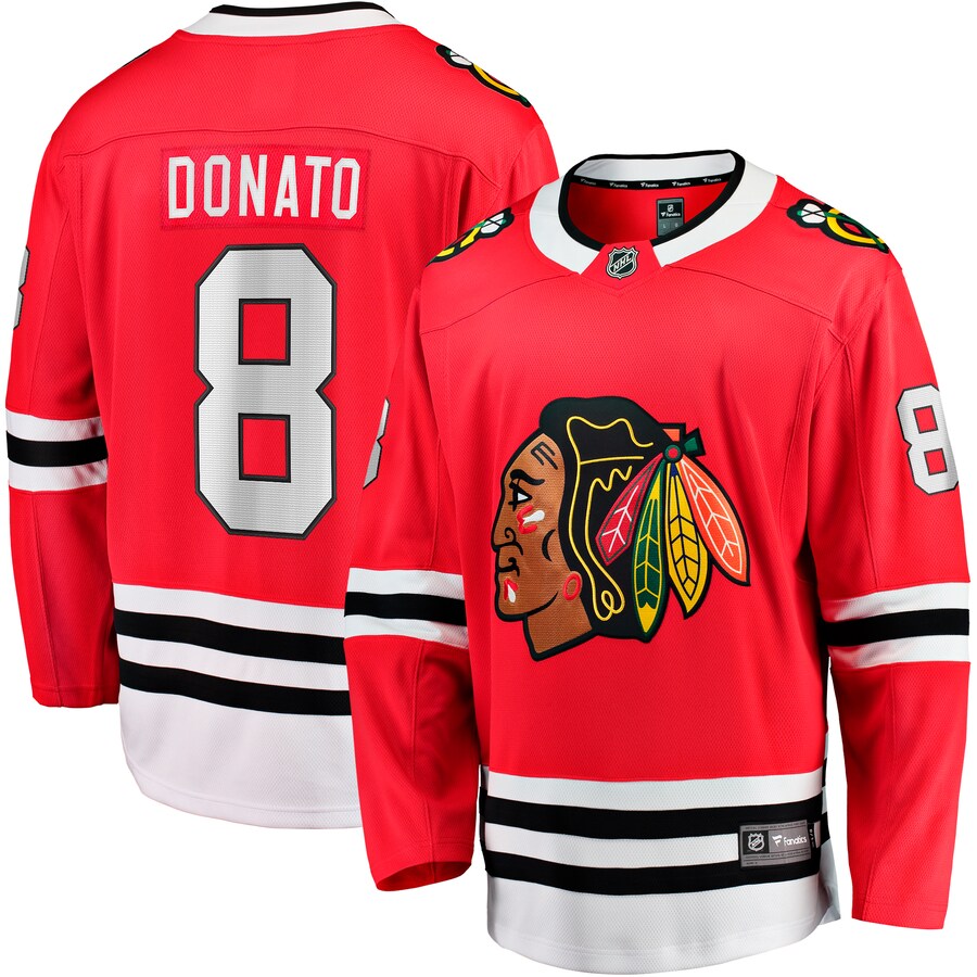 Men's Chicago Blackhawks Ryan Donato Fanatics Branded Red Home Breakaway Jersey - Jersey