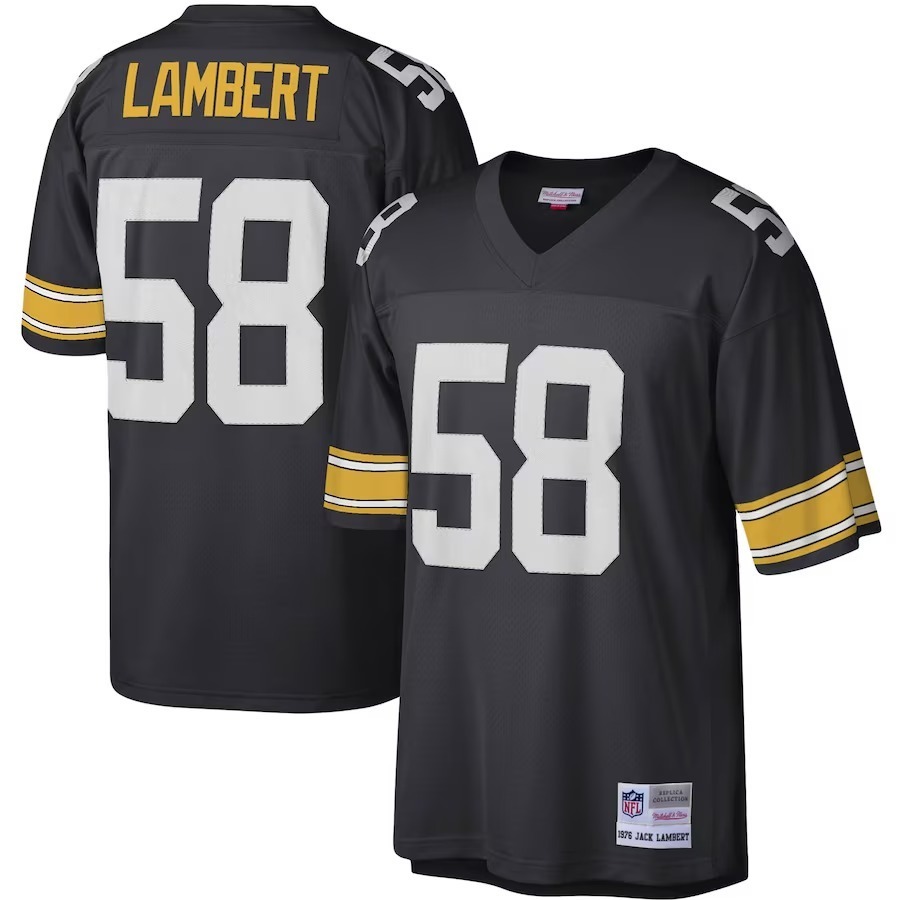 Men's Pittsburgh Steelers Jack Lambert Mitchell & Ness Black Legacy Replica Jersey - Jersey
