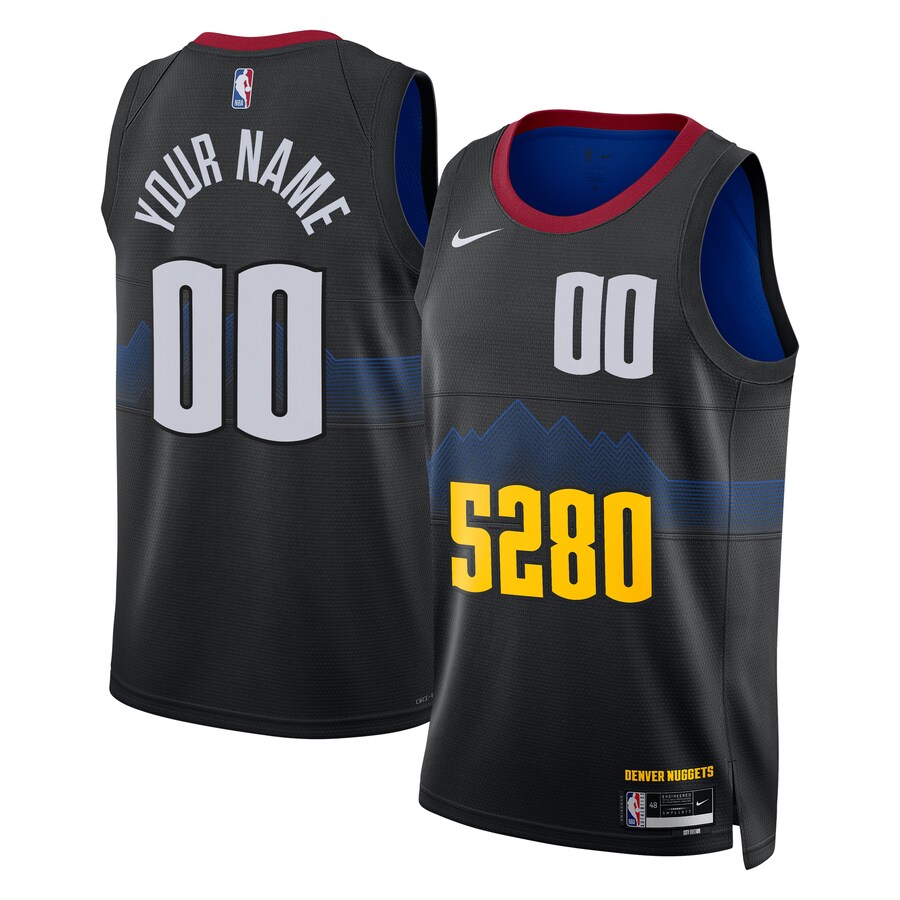 Unisex Denver Nuggets Nike Black 2023/24 Custom Swingman Jersey - City Edition - Jersey