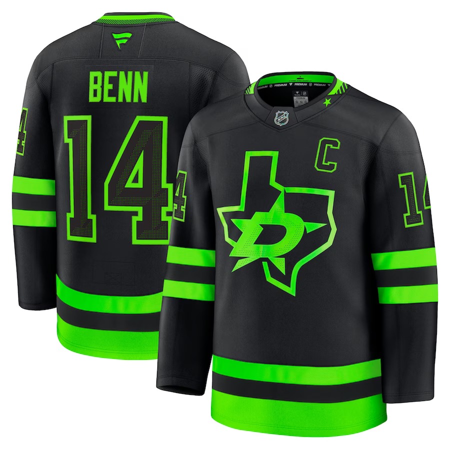 Men's Dallas Stars Jamie Benn Fanatics Black Alternate Premium Jersey - Jersey