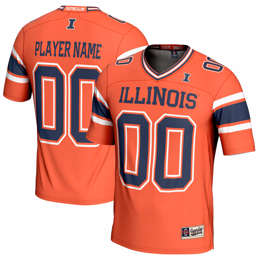 Illinois Fighting Illini GameDay Greats NIL Pick-A-Player Football Jersey - Orange - Jersey