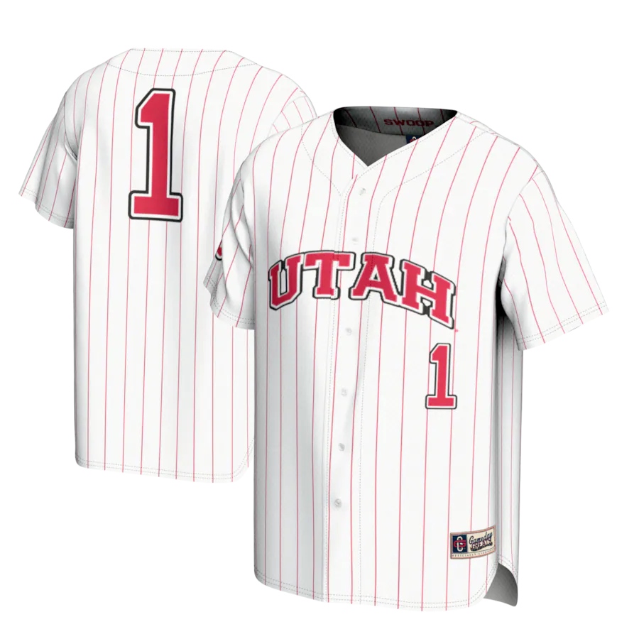 #1 Utah Utes GameDay Greats Lightweight Baseball Fashion Jersey - White - Jersey