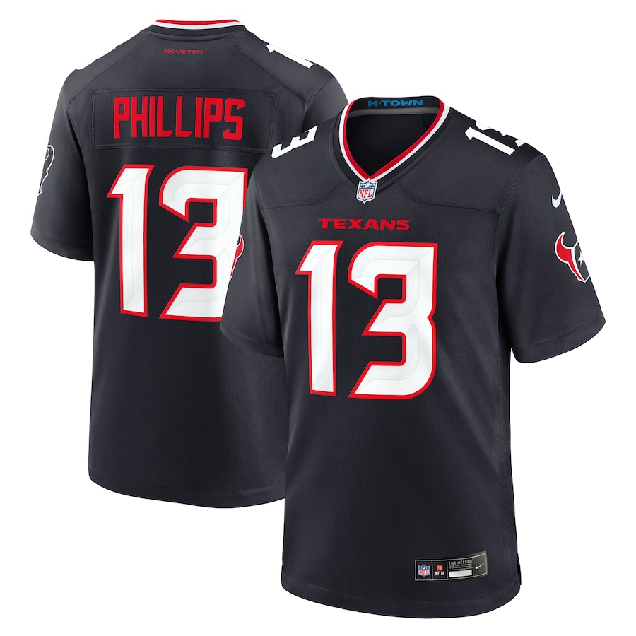 Men's Houston Texans DelShawn Phillips Nike  Navy Team Game Jersey - Jersey
