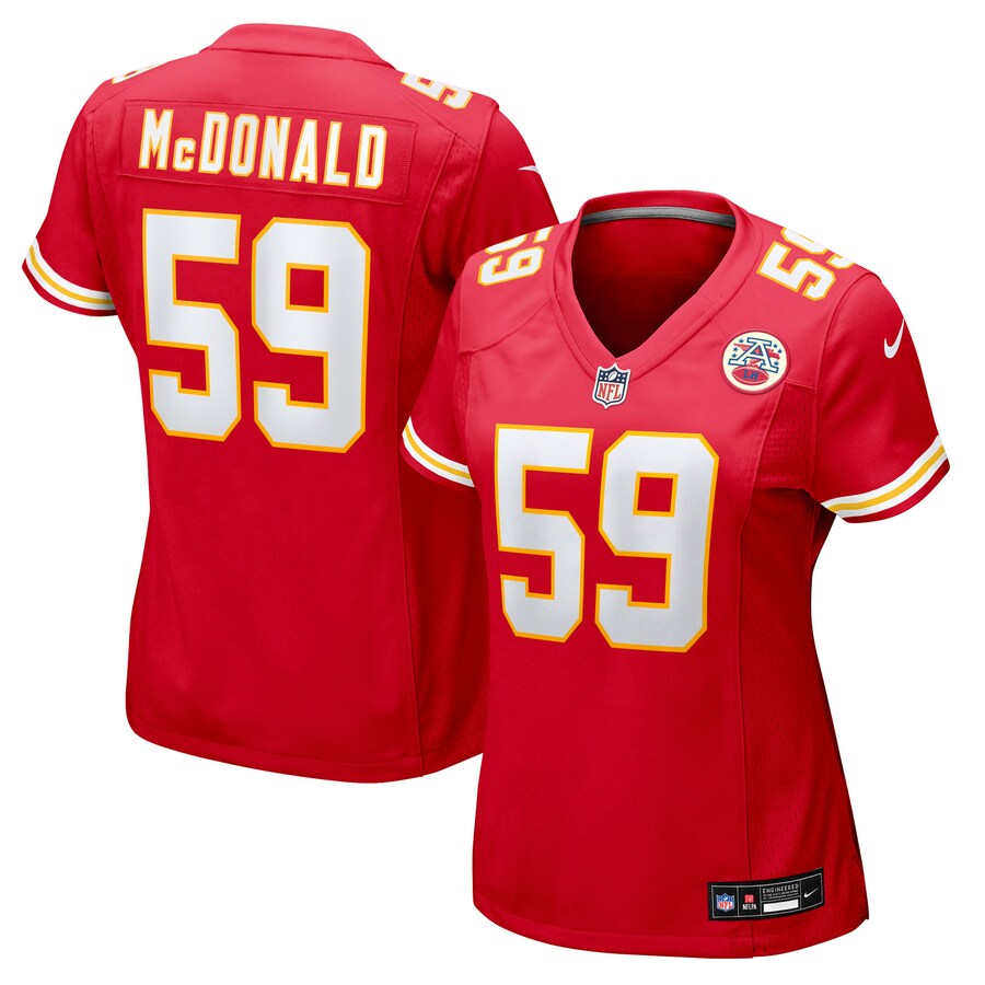 Women's Kansas City Chiefs Cooper McDonald Nike Red Team Game Jersey - Jersey
