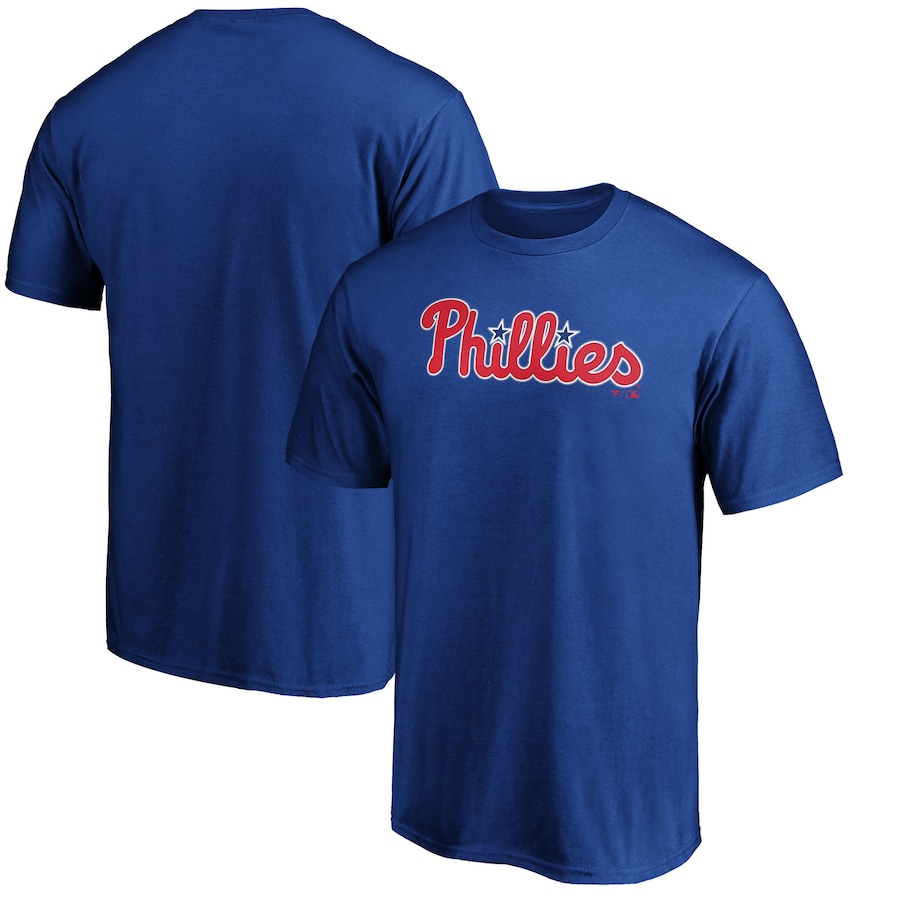 Men's Philadelphia Phillies Royal Official Team Wordmark T-Shirt - Jersey