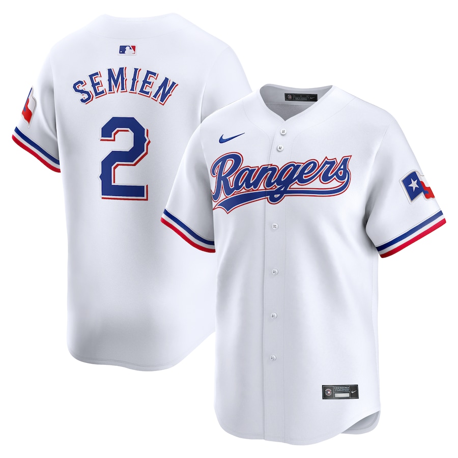 Men's Texas Rangers Marcus Semien Nike White Home Limited Player Jersey - Jersey