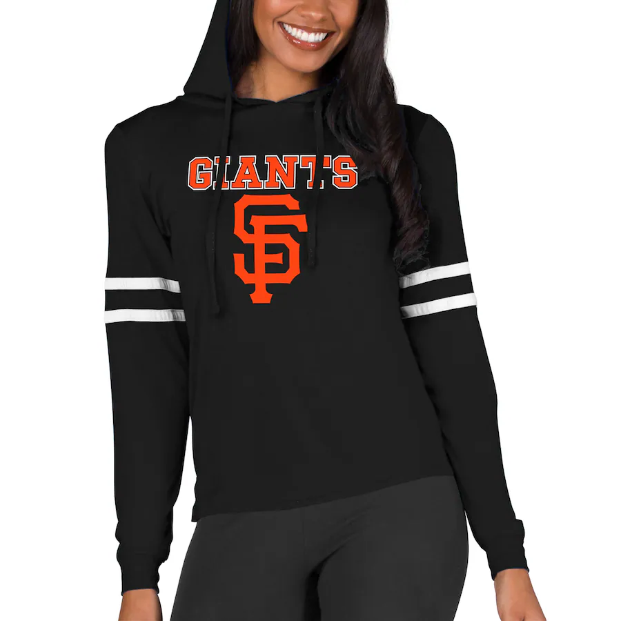 Women's San Francisco Giants Concepts Sport Black Marathon Lightweight Lounge Pullover Hoodie - Jersey
