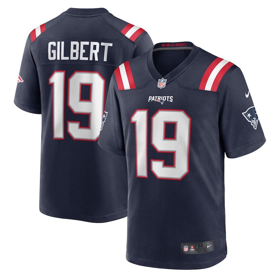 Men's New England Patriots Garrett Gilbert Nike Navy Home Game Player Jersey - Jersey