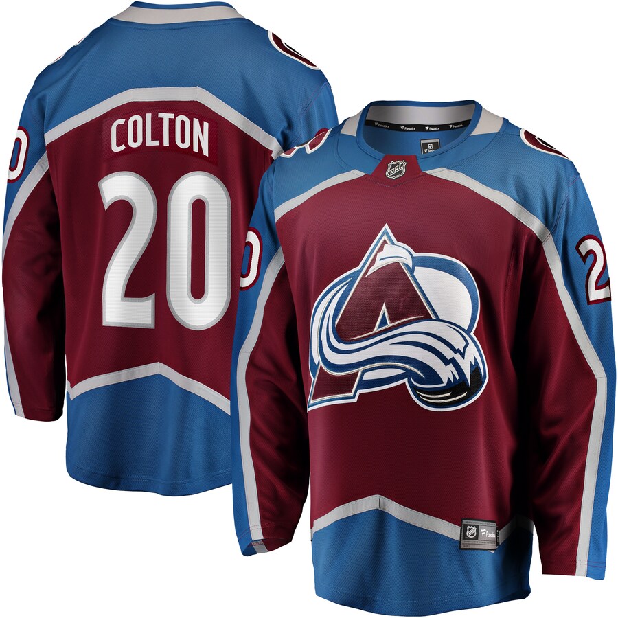 Men's Colorado Avalanche Ross Colton Fanatics Branded Maroon Home Breakaway Jersey - Jersey