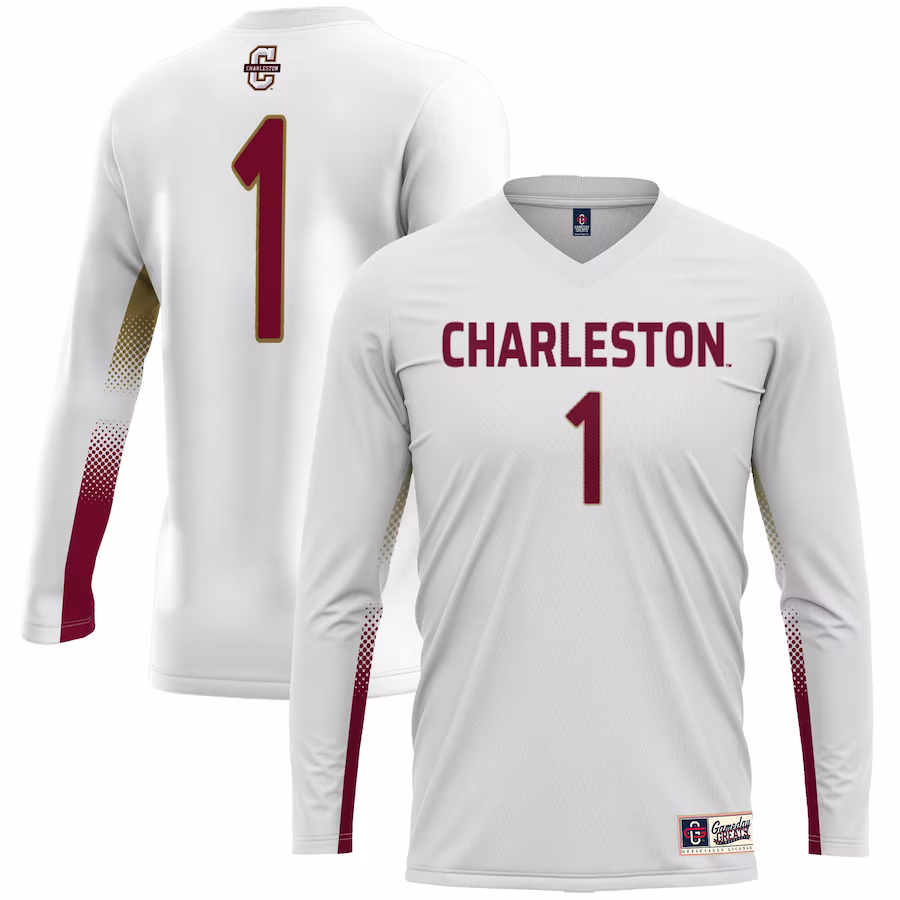 #1 Charleston Cougars GameDay Greats Youth Lightweight Women's Volleyball Jersey - White - Jersey