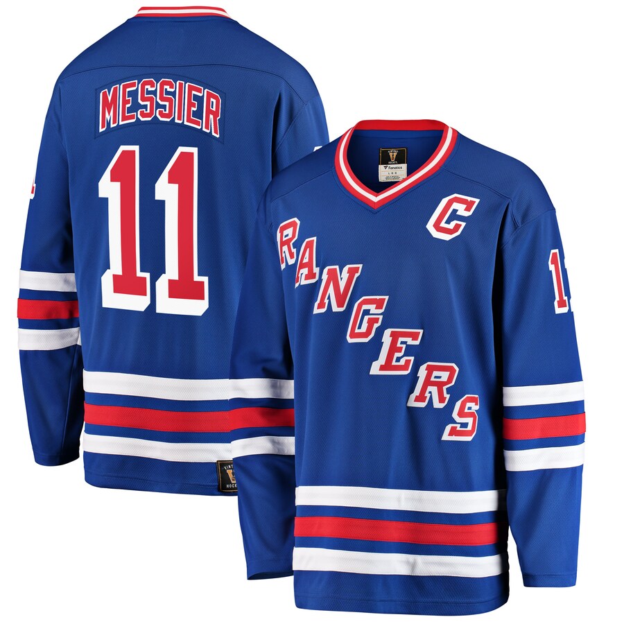Men's New York Rangers Mark Messier Fanatics Branded Blue Premier Breakaway Retired Player Jersey - Jersey