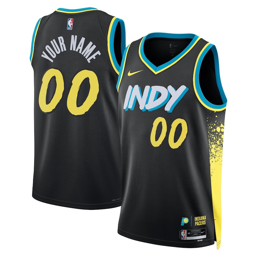 Unisex Indiana Pacers  Nike Black 2023/24 Custom Swingman Jersey - City Edition - Jersey