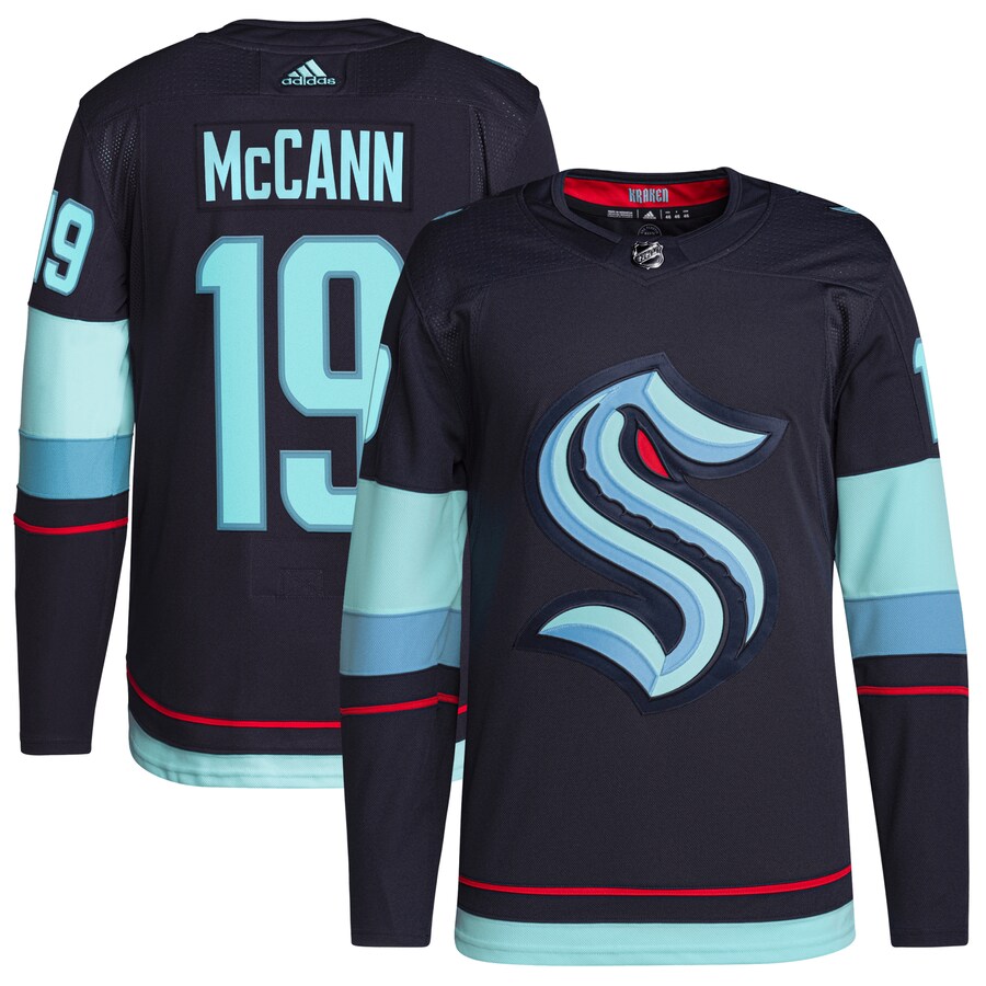 Men's Seattle Kraken Jared McCann adidas Deep Sea Blue Home Authentic Primegreen Player Jersey - Jersey