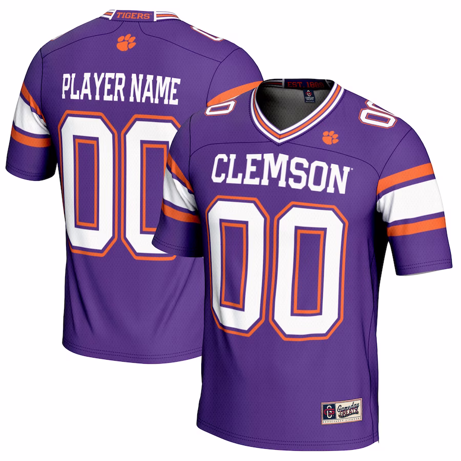 Clemson Tigers GameDay Greats NIL Pick-A-Player Football Jersey - Purple - Jersey