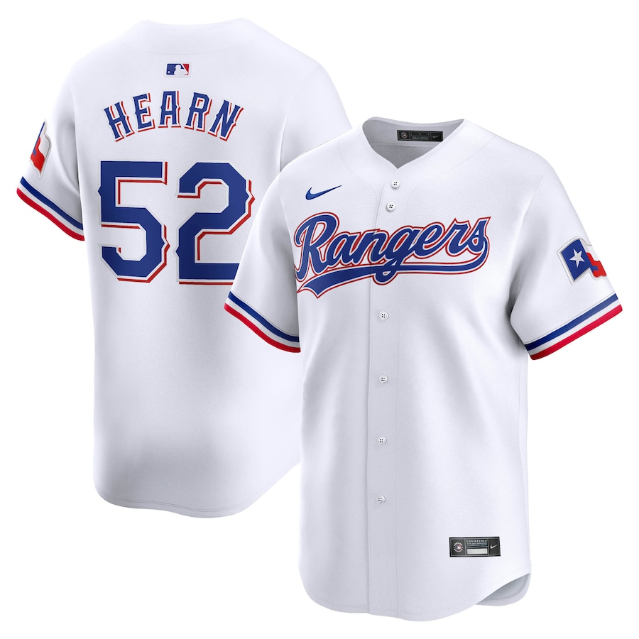 Men's Texas Rangers Taylor Hearn Nike White Home Limited Player Jersey - Jersey