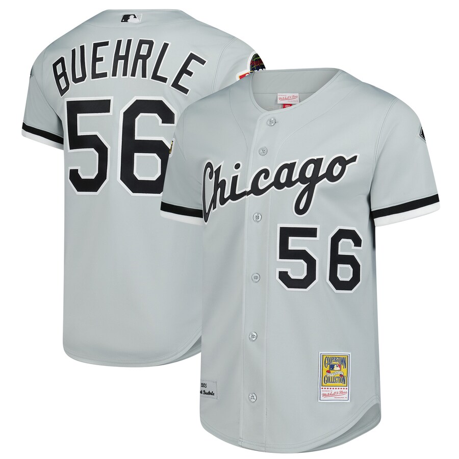 Men's Chicago White Sox Mark Buehrle Mitchell & Ness Gray 2005 Throwback Authentic Jersey - Jersey