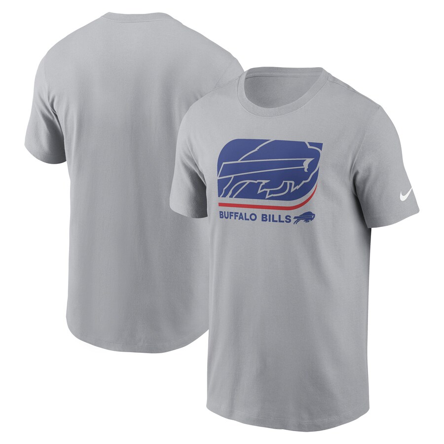 Men's Buffalo Bills  Nike Gray Lockup Essential T-Shirt - Jersey