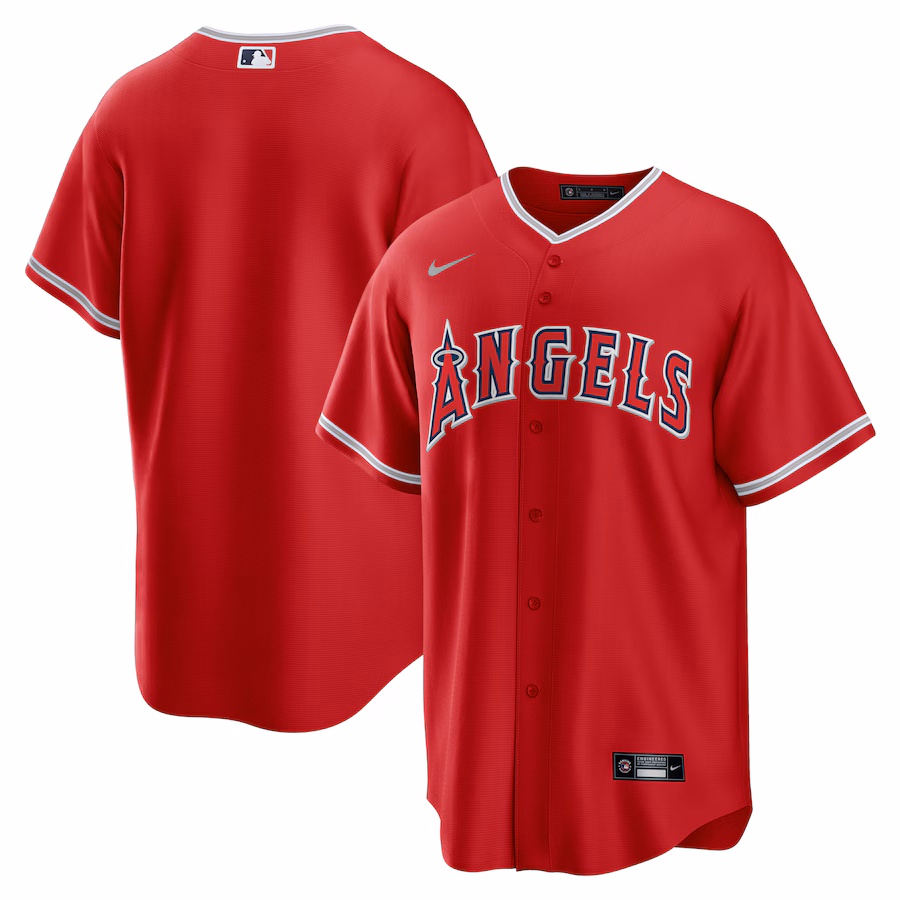 Men's Los Angeles Angels Nike Red Alternate Replica Team Jersey - Jersey