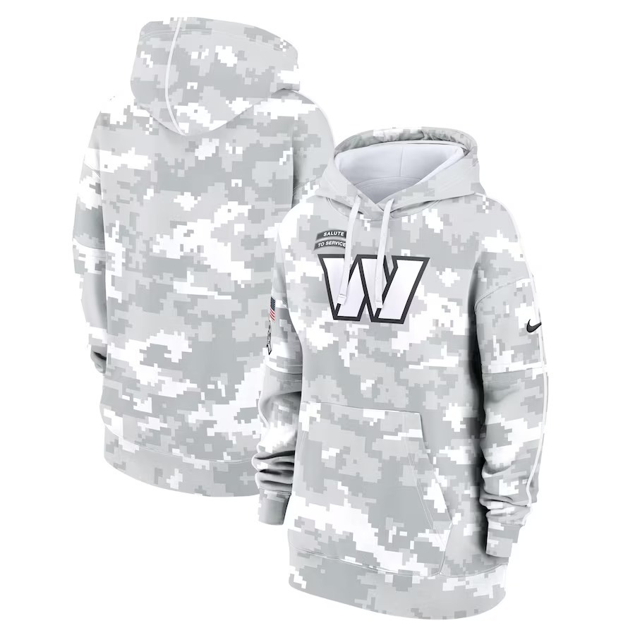 Men's Washington Commanders Nike Arctic Camo 2024 Salute to Service Club Fleece Pullover Hoodie - Jersey