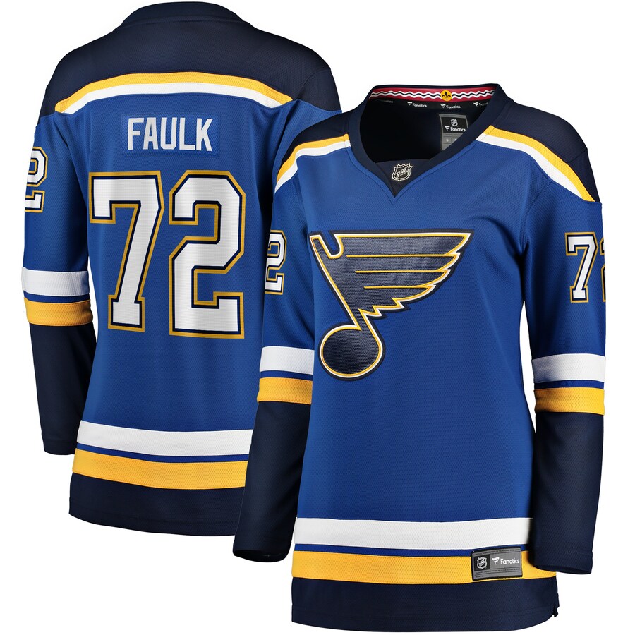Women's St. Louis Blues Justin Faulk Fanatics Branded Blue Home Breakaway Player Jersey - Jersey