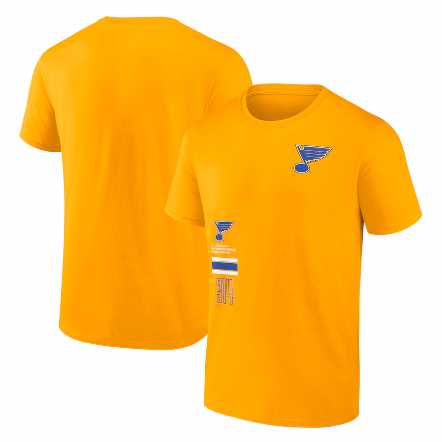 Men's St. Louis Blues Fanatics Gold Represent T-Shirt - Jersey