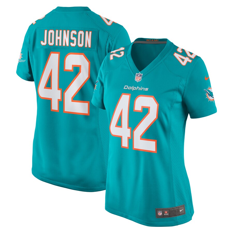 Women's Miami Dolphins Alexander Johnson Nike  Aqua  Game Jersey - Jersey