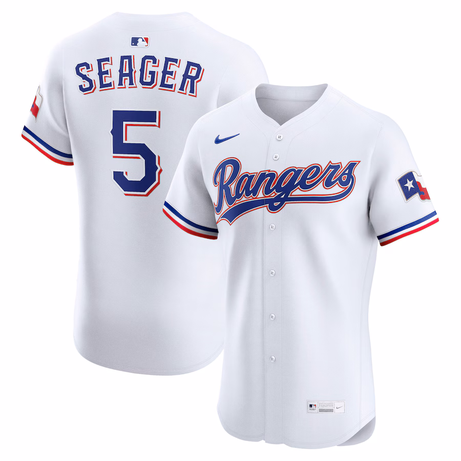 Men's Texas Rangers Corey Seager Nike White Home Elite Jersey - Jersey