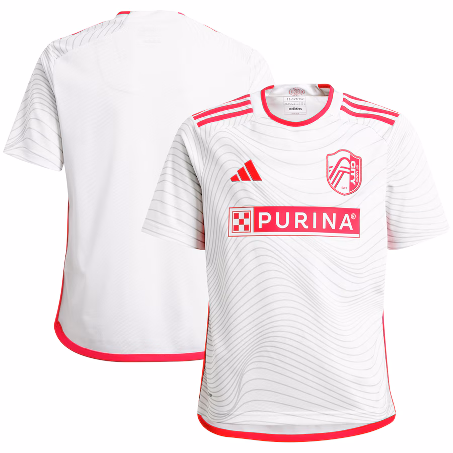 Youth St. Louis City SC  adidas White 2024 The Confluence Kit Replica Jersey - Jersey