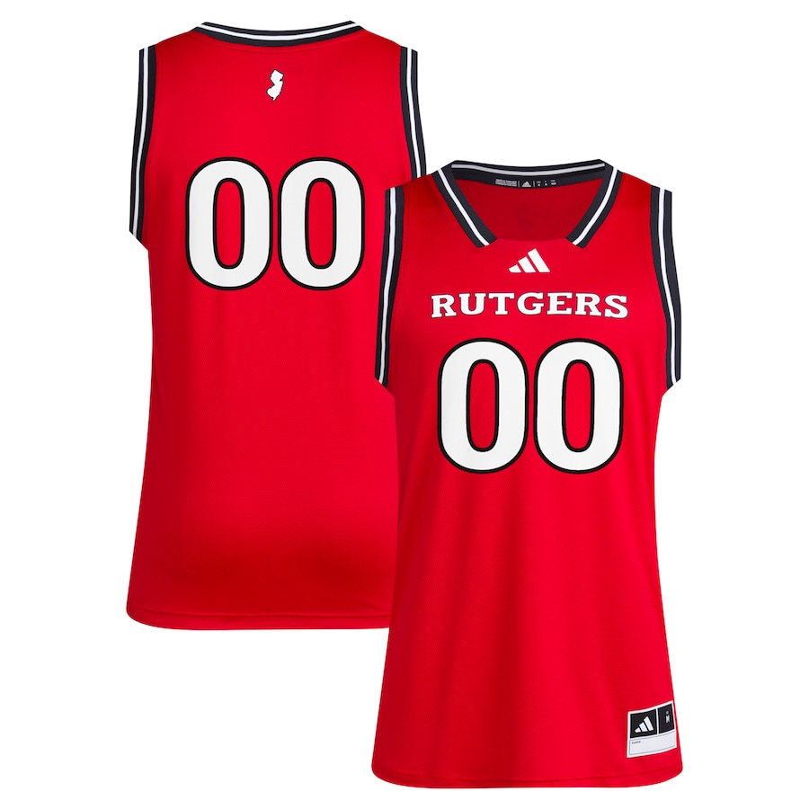 Men's adidas #00 Scarlet Rutgers Scarlet Knights Replica Swingman Jersey - Jersey
