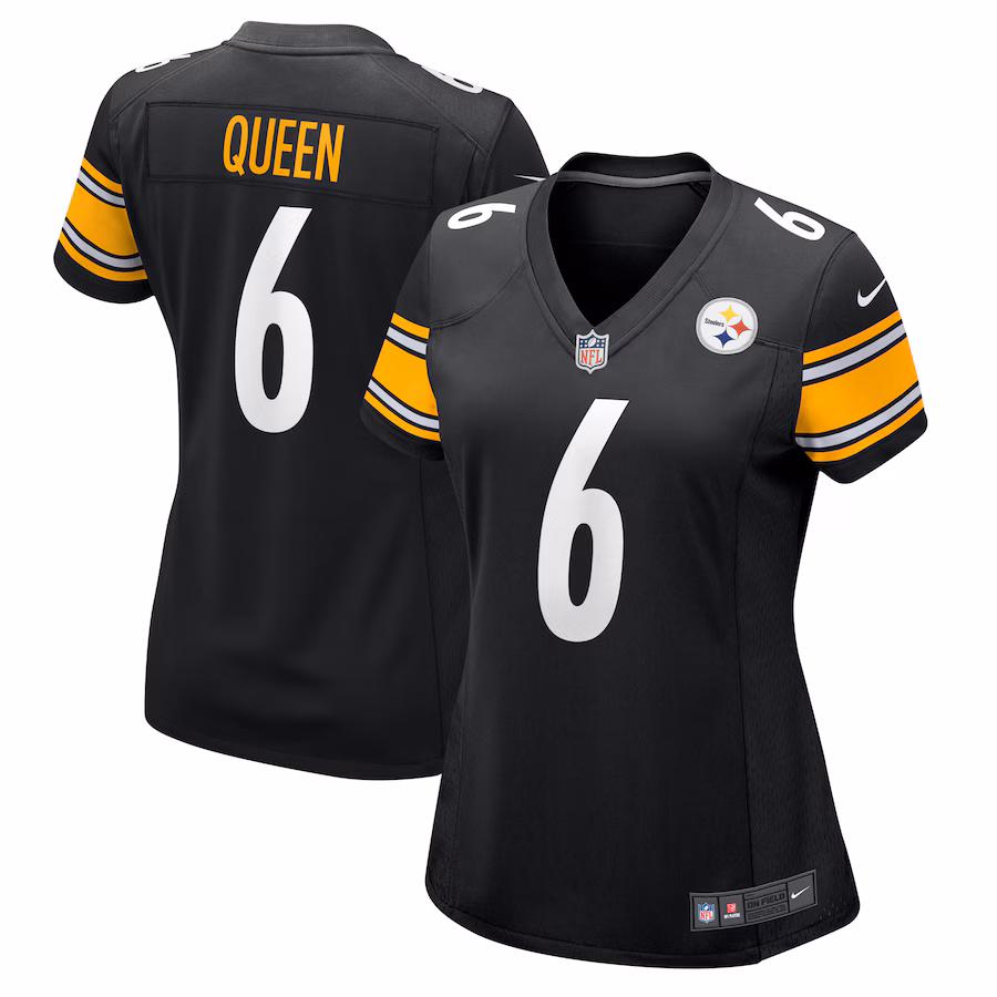 Women's Pittsburgh Steelers Patrick Queen Nike Black Game Jersey - Jersey