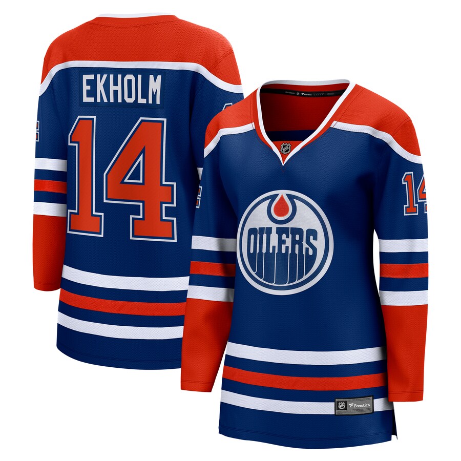 Women's Edmonton Oilers Mattias Ekholm Fanatics Branded Royal Home Breakaway Jersey - Jersey