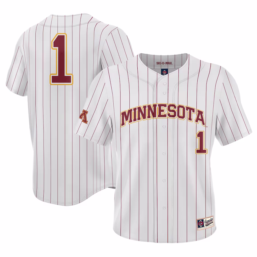 #1 Minnesota Golden Gophers GameDay Greats Lightweight Baseball Jersey - White - Jersey