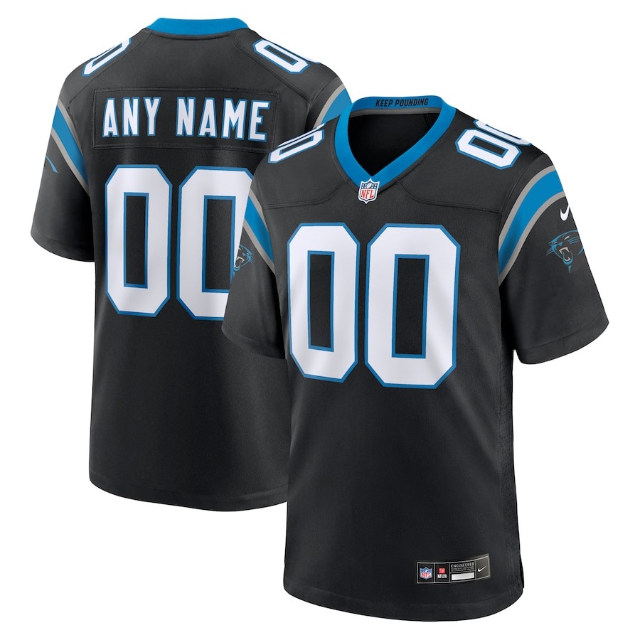 Men's Carolina Panthers Nike Black Custom Game Jersey - Jersey