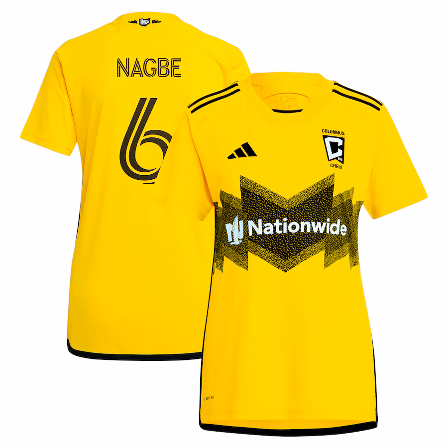 Women's Columbus Crew Darlington Nagbe adidas Yellow 2024 The Home Kit Replica Player Jersey - Jersey
