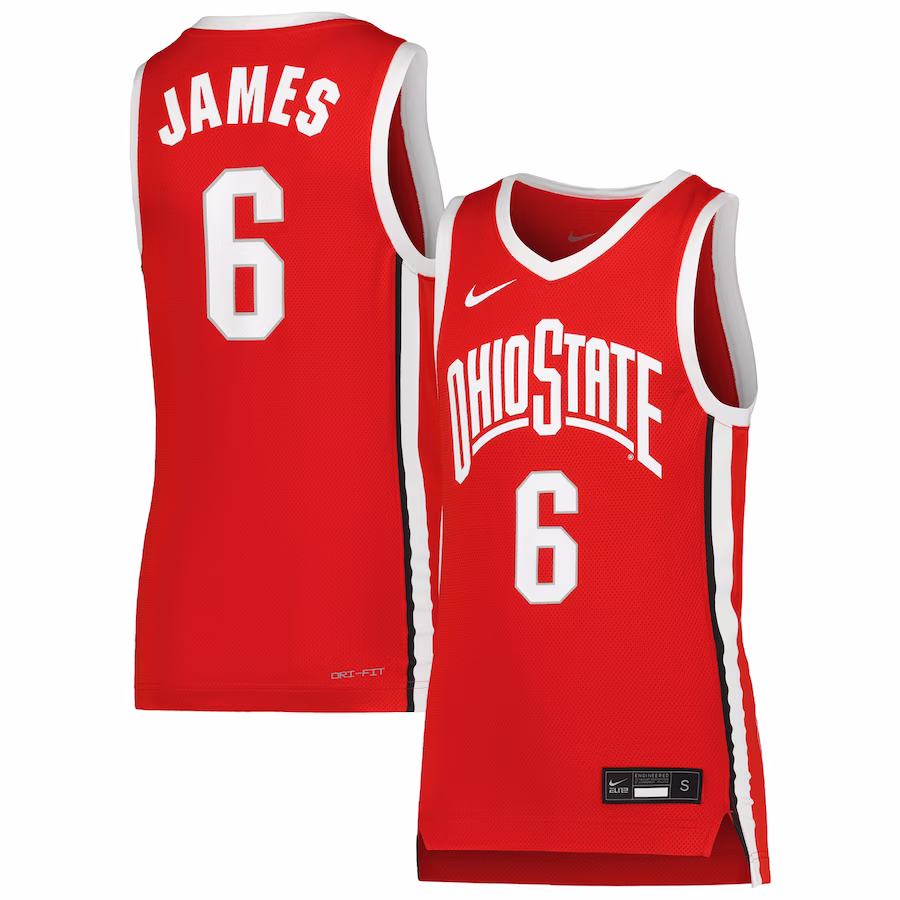 LeBron James Ohio State Buckeyes Nike Youth Replica Basketball Jersey - Scarlet - Jersey