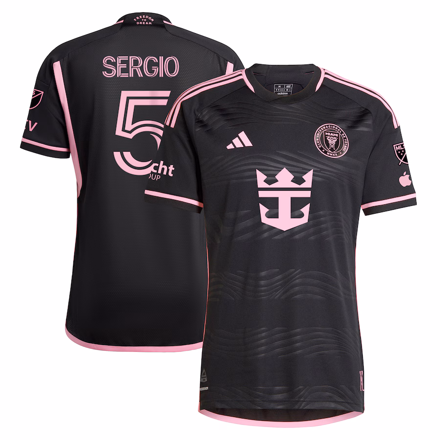 Men's Inter Miami CF Sergio Busquets adidas Black 2024 La Noche Authentic Player Jersey - Jersey