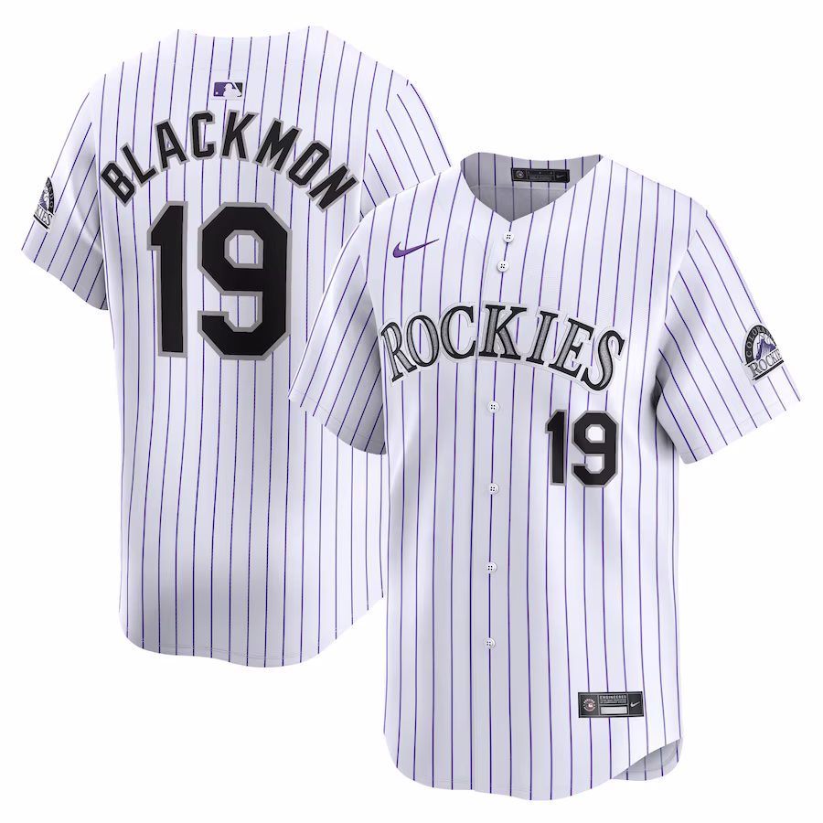 Men's Colorado Rockies Charlie Blackmon Nike White Home Limited Player Jersey - Jersey