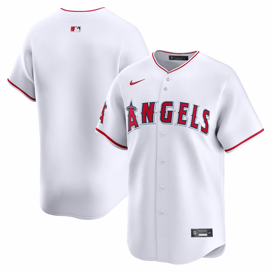 Men's Los Angeles Angels Nike White Home Limited Jersey - Jersey