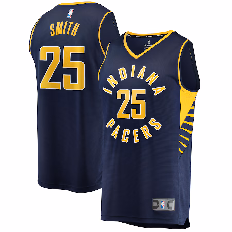 Men's Indiana Pacers Jalen Smith Fanatics Navy Fast Break Replica Jersey - Icon Edition - Jersey