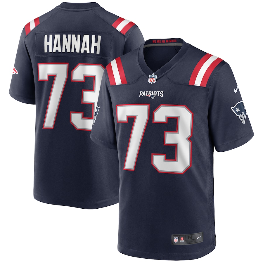 Men's New England Patriots John Hannah Nike Navy Game Retired Player Jersey - Jersey