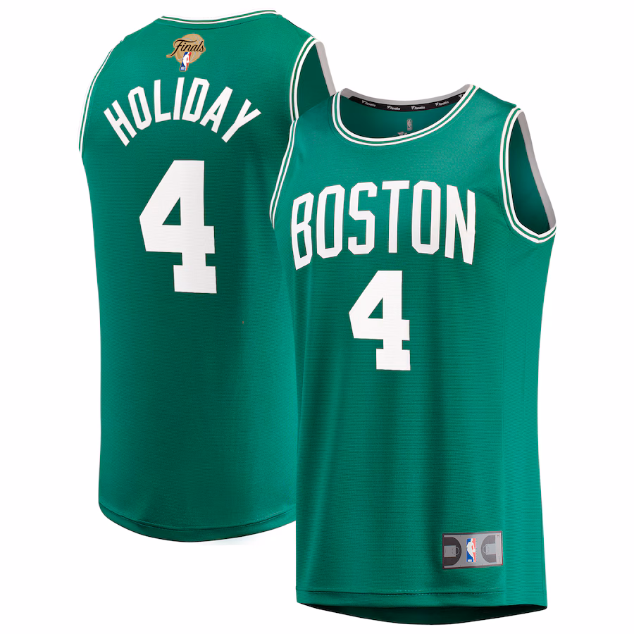 Men's Boston Celtics Jrue Holiday Fanatics Kelly Green 2024 NBA Finals Fast Break Replica Player Jersey - Icon Edition - Jersey